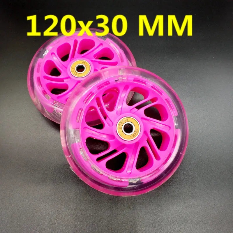 children scooter wheel flashing lighting wheel 80MM 100mm 120mm PU wheel for children scooter PowerGlide Motors & Accessories