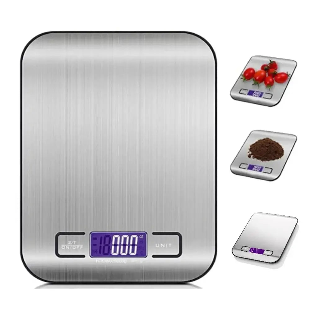 New 5kg/1g Portable Kitchen Scale Coffee Electronic Scale Stainless Steel Surface LCD Backlit Kitchen Food Scales Weighing Tool PowerGlide Motors & Accessories