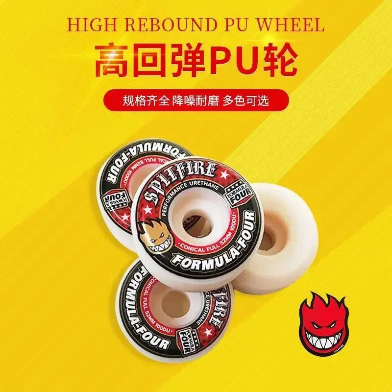 Spitfire wheels imported genuine Spitfire 52mm 101duro 53mm 54mm 56mm 99duro 80HD skateboard wheel for skateboard PowerGlide Motors & Accessories