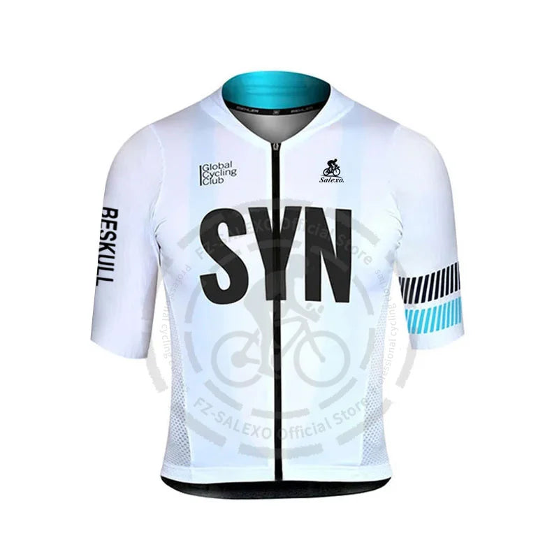 SYN Cycling Jersey Men Summer Ropa Ciclismo Short Sleeve Cycling Tops Mountain Bike Clothing Racing MTB Bicycle Shirt Uniform