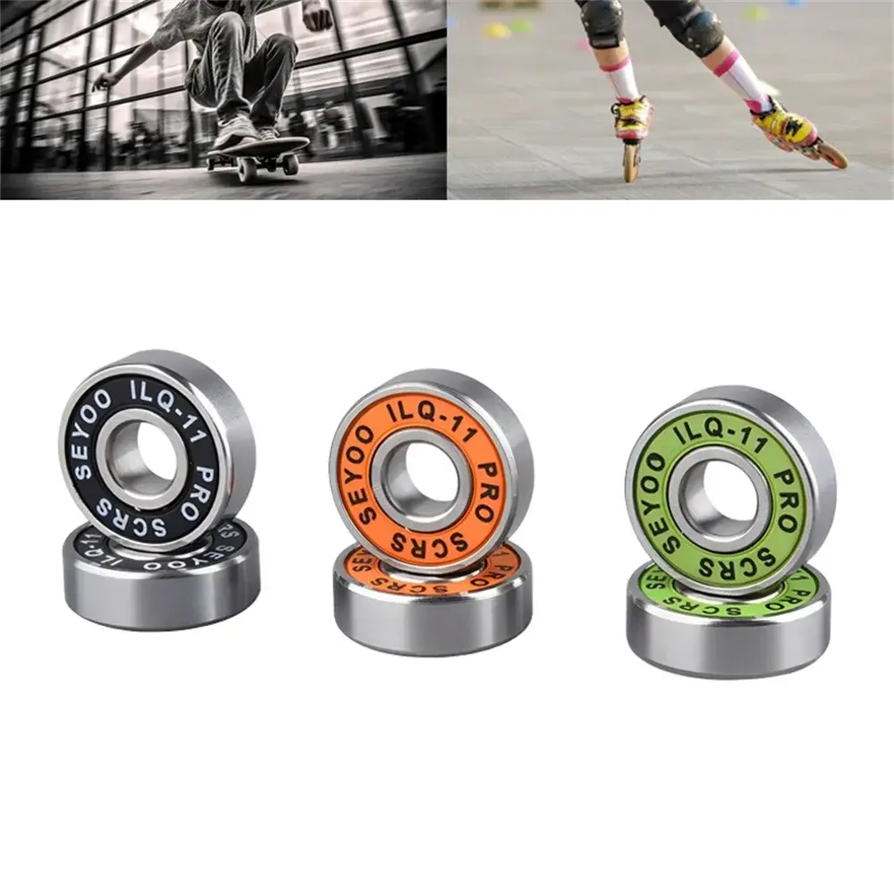 8PC bearings ILQ-11 high-speed bearings are suitable forskateboard long board inline roller skates and ice skates with low noise PowerGlide Motors & Accessories