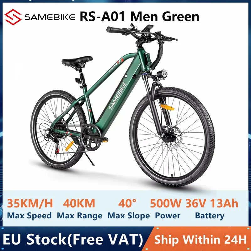 Samebike RS-A01 Electric Mountain Bike 500W 36V 13Ah 26 Inch