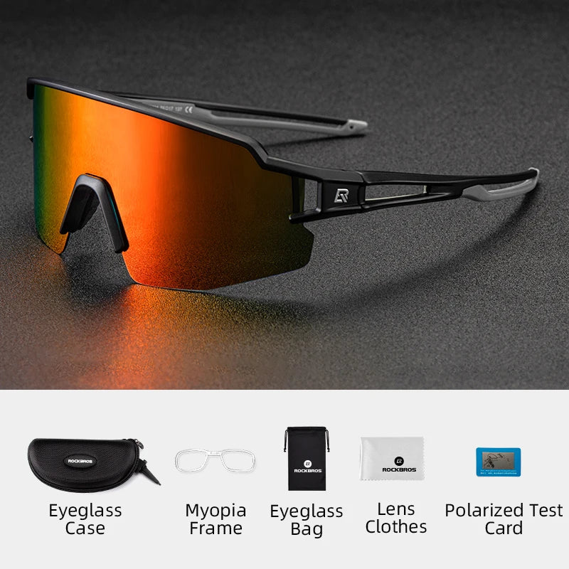 ROCKBROS Bicycle Glasses Photochromic Bike Glasses UV400 Protection Eyewear Polarized Sunglasses MTB Road Cycling Goggles