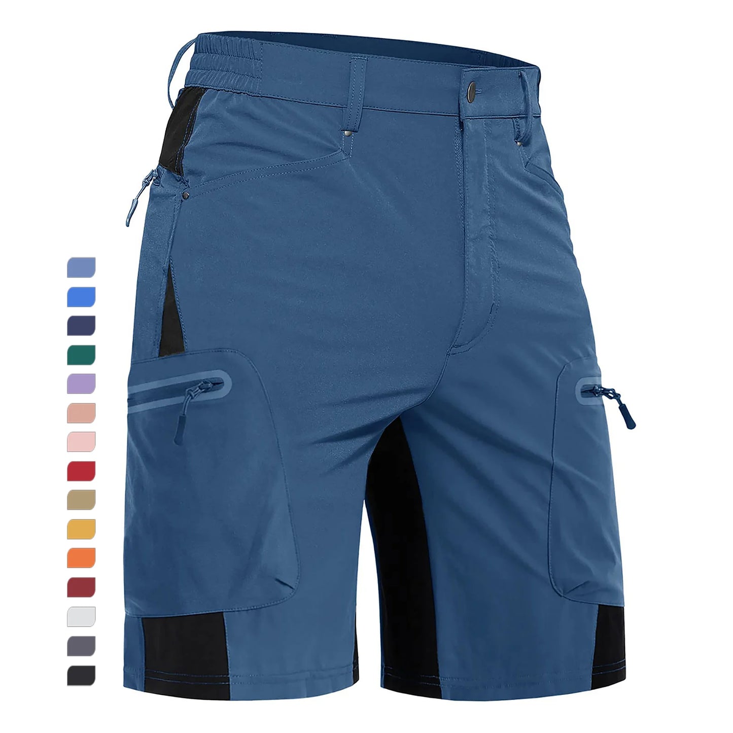 KEFITEVD Summer Men's Cargo Shorts Quick Dry Hiking Work Short Lightweight Fishing Climbing Trekking Short Outdoor Running Male