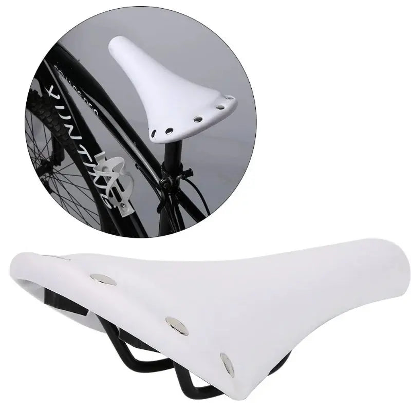 High Quality Road Bike Soft Seat Shockproof Waterproof Saddle Bicycle Accessory(White) PowerGlide Motors & Accessories