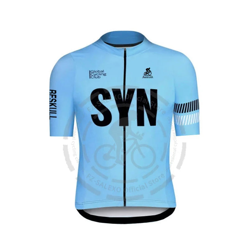 SYN Cycling Jersey Men Summer Ropa Ciclismo Short Sleeve Cycling Tops Mountain Bike Clothing Racing MTB Bicycle Shirt Uniform