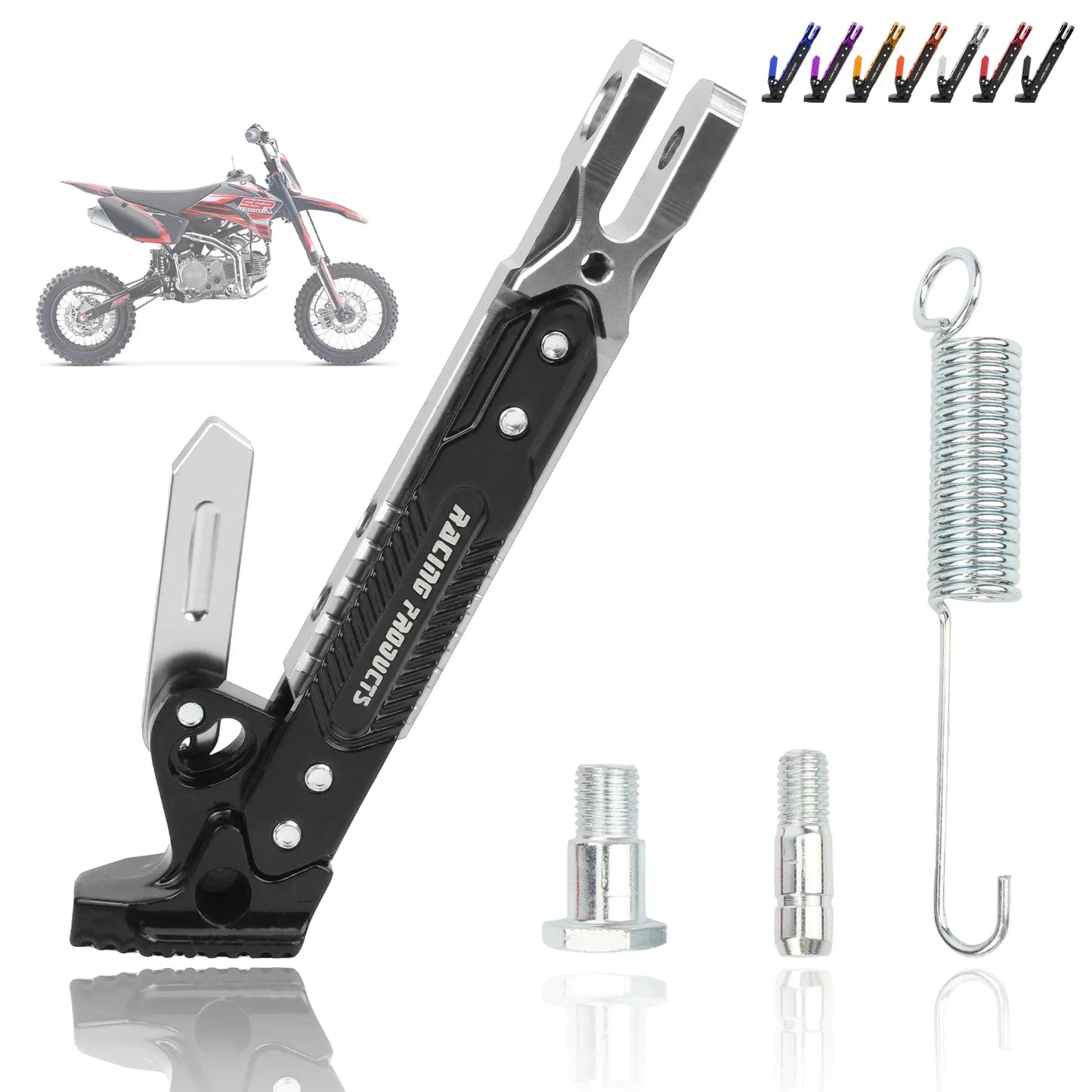 Universal Motorcycle Kickstand Telescopic Adjustable Metal Side Supports CNC Motorbike Scooters Parking Bracket Modified Parts PowerGlide Motors & Accessories