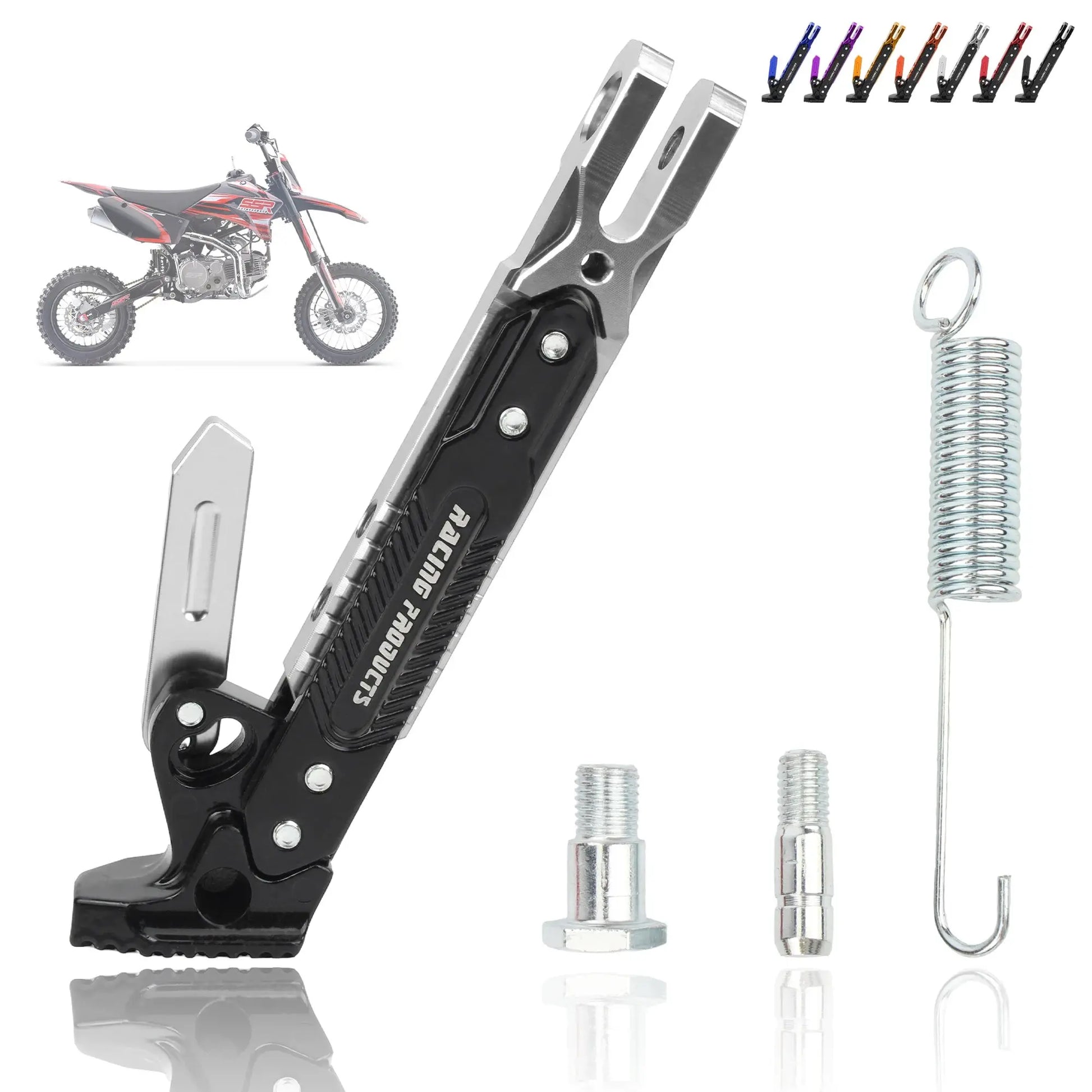 Universal Motorcycle Kickstand Telescopic Adjustable Metal Side Supports CNC Motorbike Scooters Parking Bracket Modified Parts PowerGlide Motors & Accessories