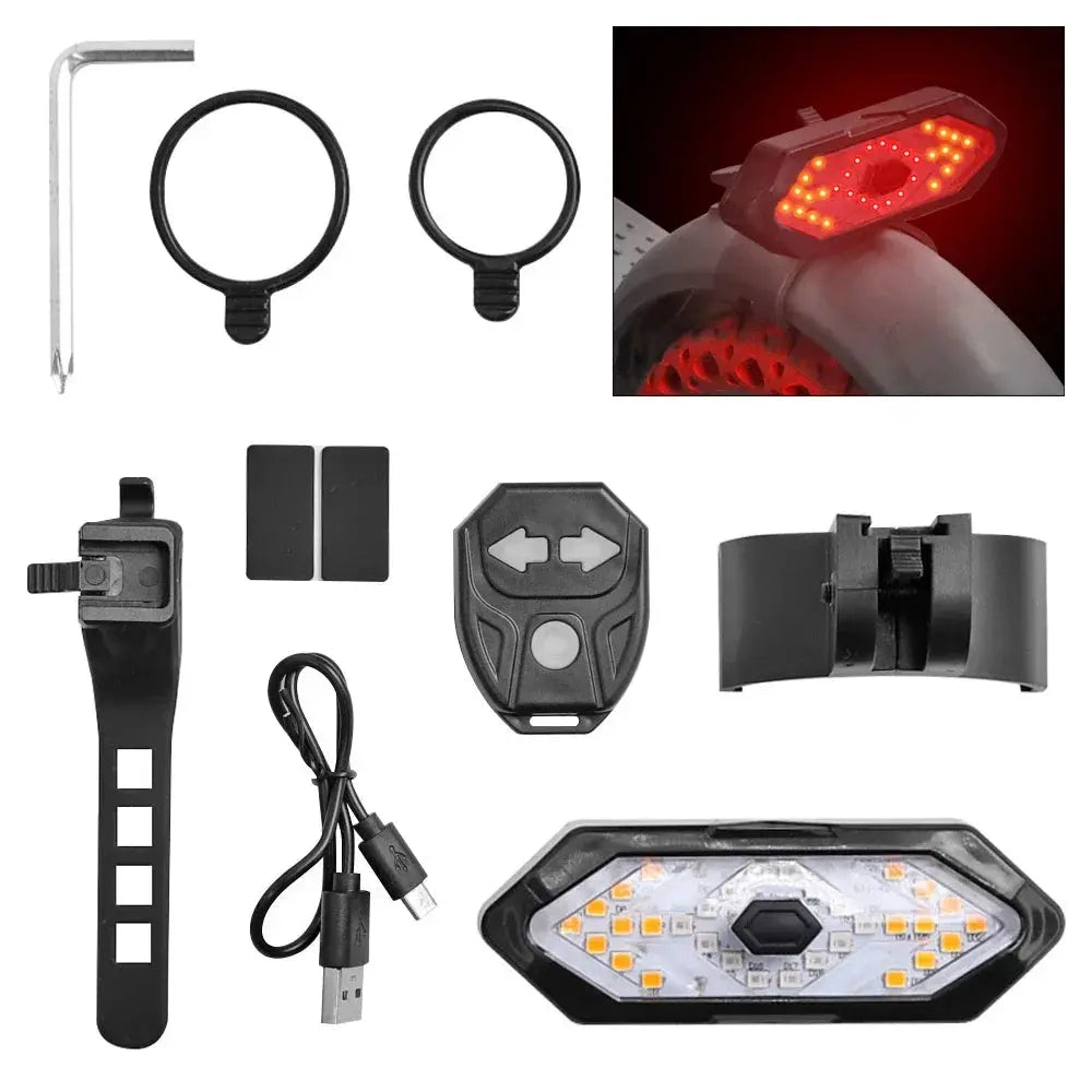 LED Warning Turn Signal Light for Xiaomi M365 Mi3 ProPro2 Electric Scooter Wireless Remote Control Rear Fender Taillight Support PowerGlide Motors & Accessories