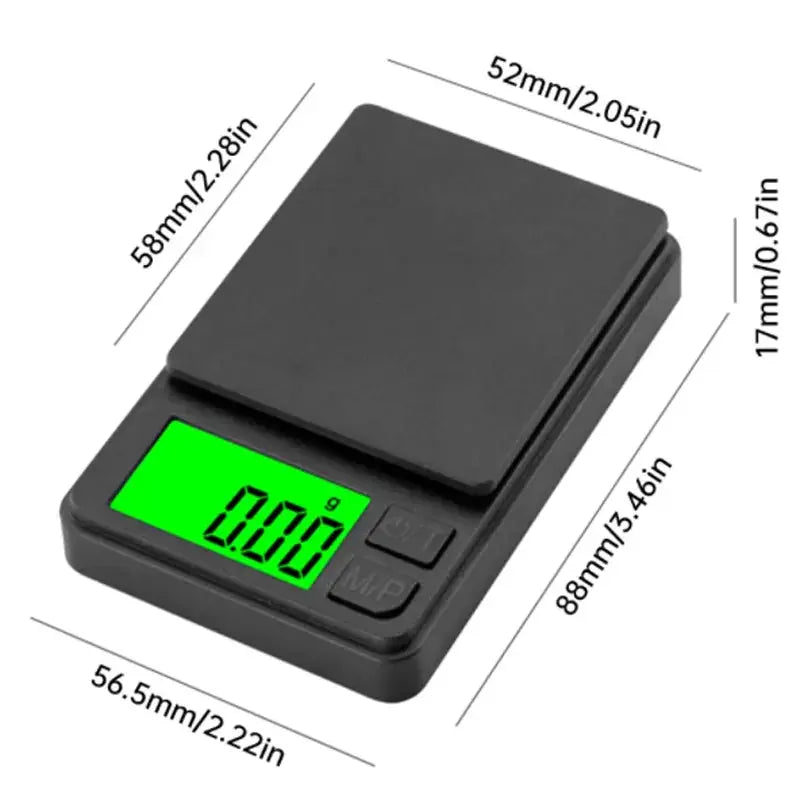 Precision Pocket Scale 1000g X 0.01g - Digital Gram, Food, Jewelry, Ounces/Grains Scale with Backlit LCD - Mini Scale for Travel PowerGlide Motors & Accessories