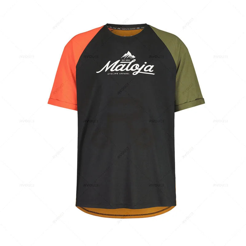 Maloja Racing Team T-Shirt, MTB Motocross Jersey, Summer Quick Dry Breathable Downhill Jersey, Off-Road Mountain Bike T-Shirt