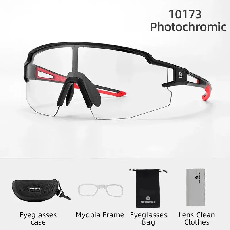 ROCKBROS Cycling Glasses Polarized UV400 Protection Bicycle Sunglasses Men Women Photochromic MTB Road Bicycle Goggles Eyewear PowerGlide Motors & Accessories