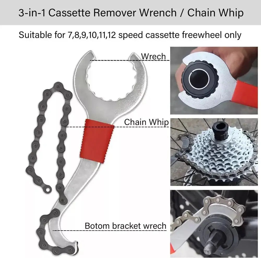 9PCS Bike Repair Tool Kit Crank Chain Cutter Extractor Freewheel Puller Crank Puller Spoke Wrench Complete Bike Maintenance Kits PowerGlide Motors & Accessories