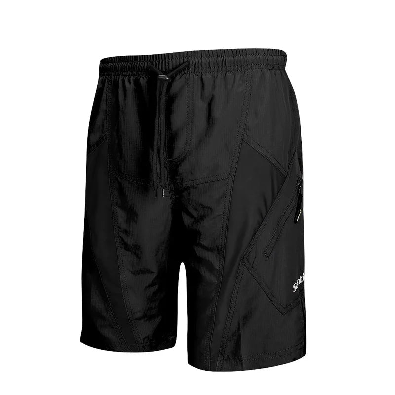 Santic Men Cycling Shorts Downhill Shorts 3D Padded Coolmax Loose Fit  Underwear  MTB  Bicycle Bottoms Riding Fitness