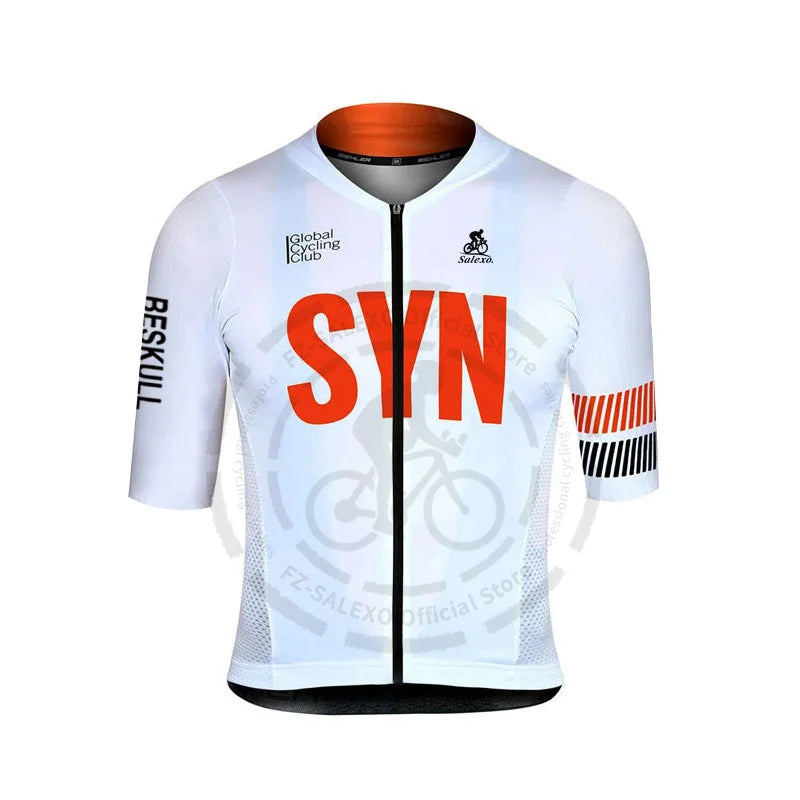 SYN Cycling Jersey Men Summer Ropa Ciclismo Short Sleeve Cycling Tops Mountain Bike Clothing Racing MTB Bicycle Shirt Uniform