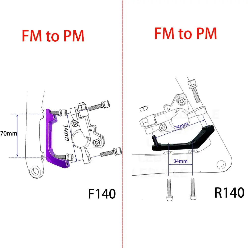 Road Bike Disc Brake Adapter Flat Mount To Post Mount Brake Bracket Bicycle Caliper Converter 140mm 160mm Front Rear Rotor PowerGlide Motors & Accessories