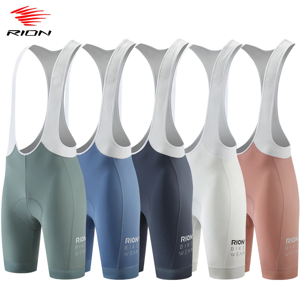 RION Men Cycling Bib Shorts Road Bike Breathable Padded MTB Tights Bicycle Wear Outdoors Sports Pro Italian Dolomiti 6H 20℃-35℃