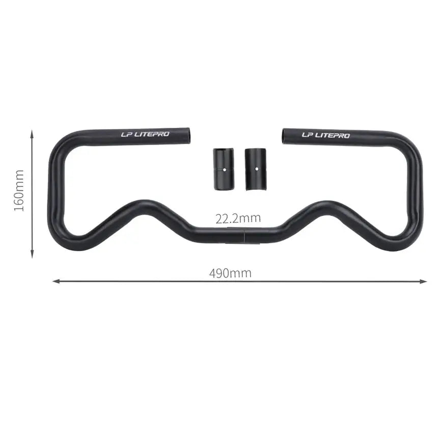 LP Litepro 25.4x490MM P Handlebar Aluninum Alloy Butterfly Handle Bar 22.2MM For Brompton Folding Bike Winter Cycling Accessorie PowerGlide Motors & Accessories