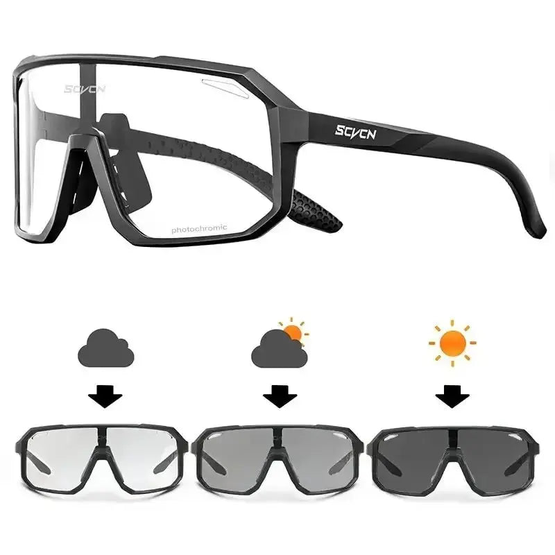 Cycling Glasses Photochromic Sunglasses Men Women Mountain Bike Road Eyewear New Bicycle Riding Outdoor Sports Hiking Goggles PowerGlide Motors & Accessories
